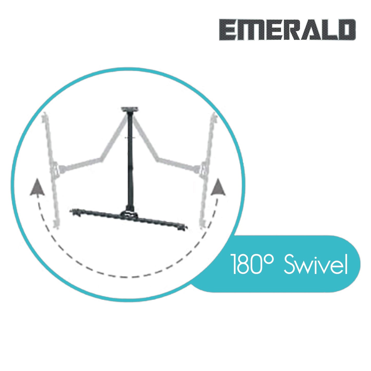 Emerald Full Motion TV Wall Mount Bracket for 32-85 inch TVs - Full Swivel Mount for Flat and Curved TVs