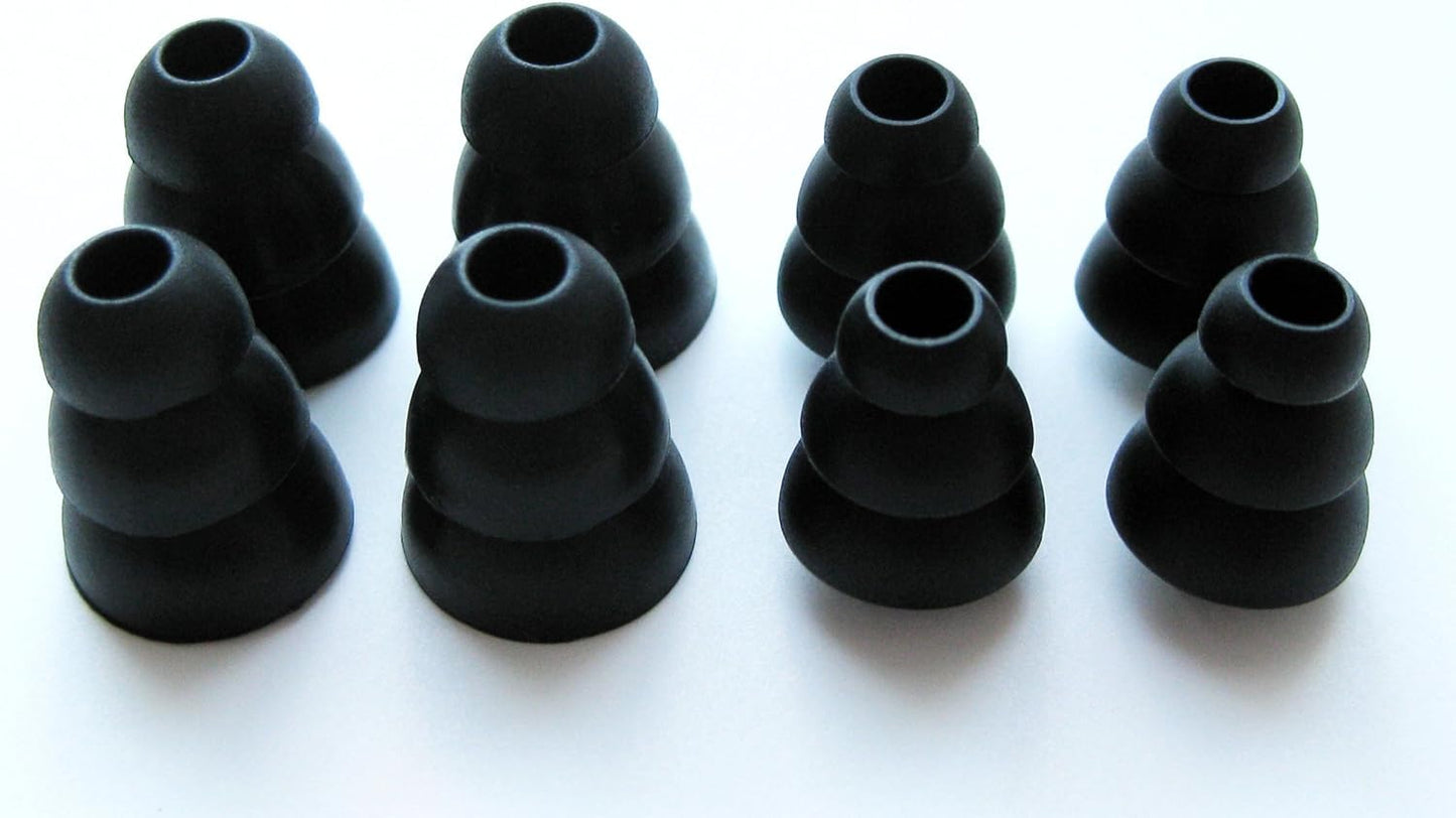 8pcs Eartips Compatible with Beats Flex, Fit Pro, Studio Buds and Studio Buds + True Wireless Earphones - 4S / 4L Black Triple Flange Replacement…