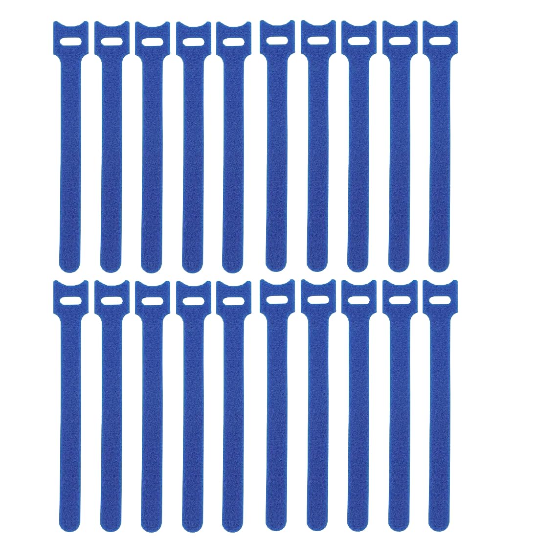 Kable Kontrol Reusable Cable Ties 20 Pack 7 Inch, Blue, Cable Management Ties, Cord Wraps for Electrical Cords, Wire Management for Organizing Home