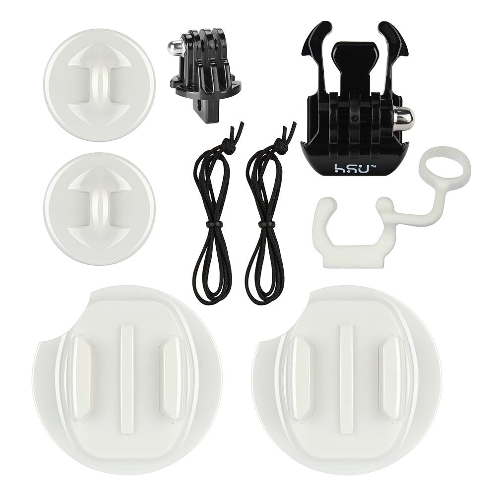 HSU Surf Mounts and Accessories for Ski, Snorkeling, Surfing, Wakeboarding Fitting GoPro Hero 13,12,11,10,9,8,7,6,5 Black, Silver, AKASO Campark,
