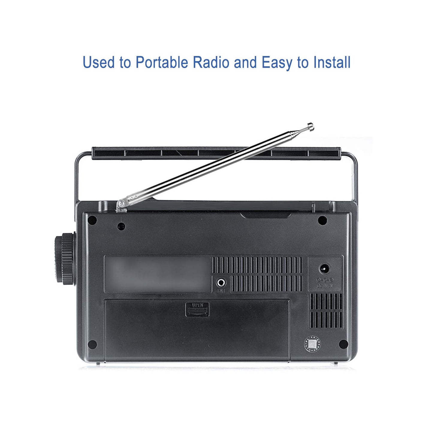 ENUODA 7 Sections Telescopic 15-74cm FM Antenna,Portable Radio Antenna Replacement,Compatible with Indoor Portable Radio,Home Stereo Receiver,AV Audio
