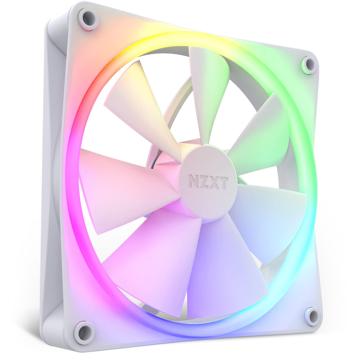 NZXT F140 RGB - 140mm PWM RGB PC Case Fan - White