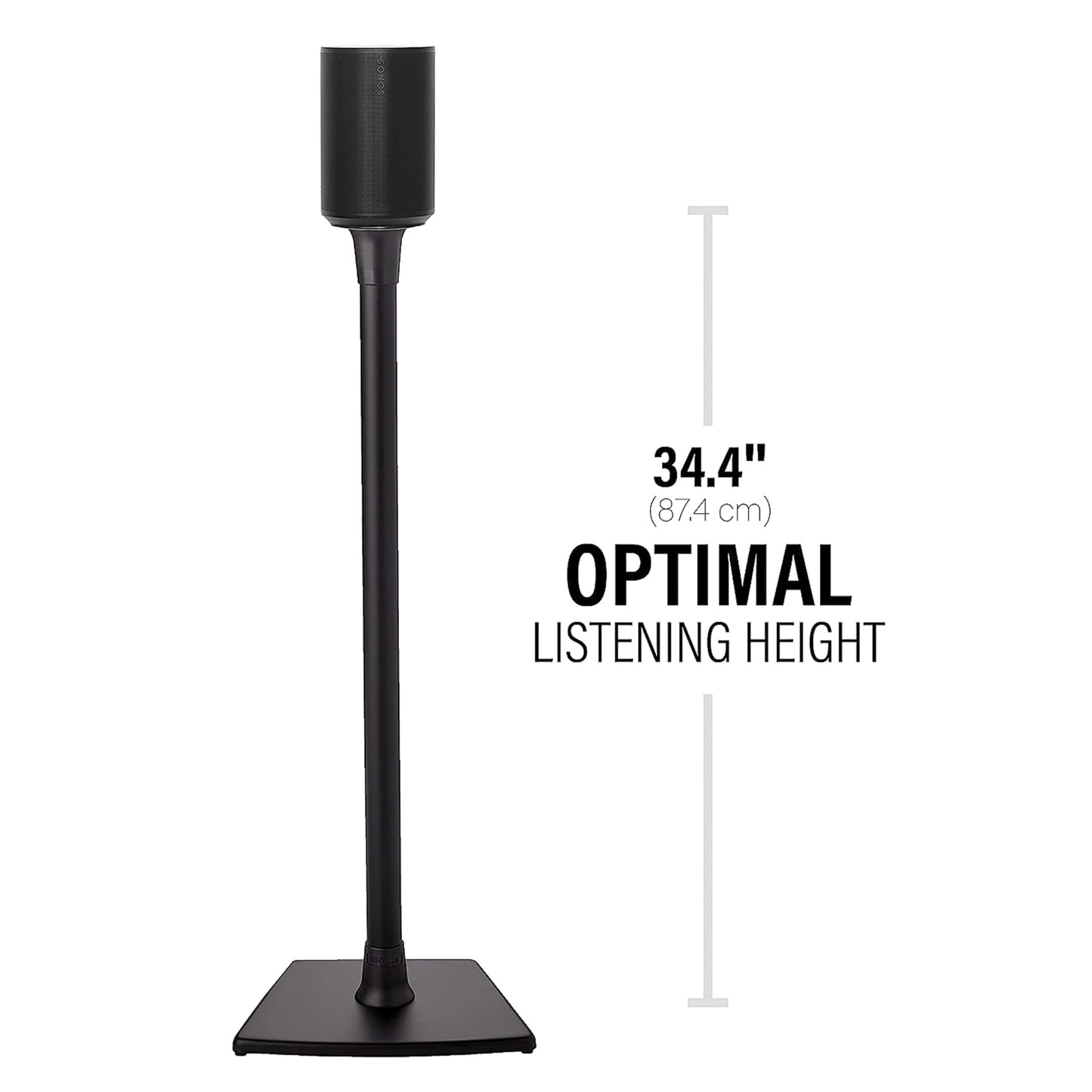 Sanus Wireless Speaker Stand for Sonos Era 100™ - Pair (Black) |, Perfect Stand Setup for Easy and Secure Mounting of New Sonos Era 100™ Speakers