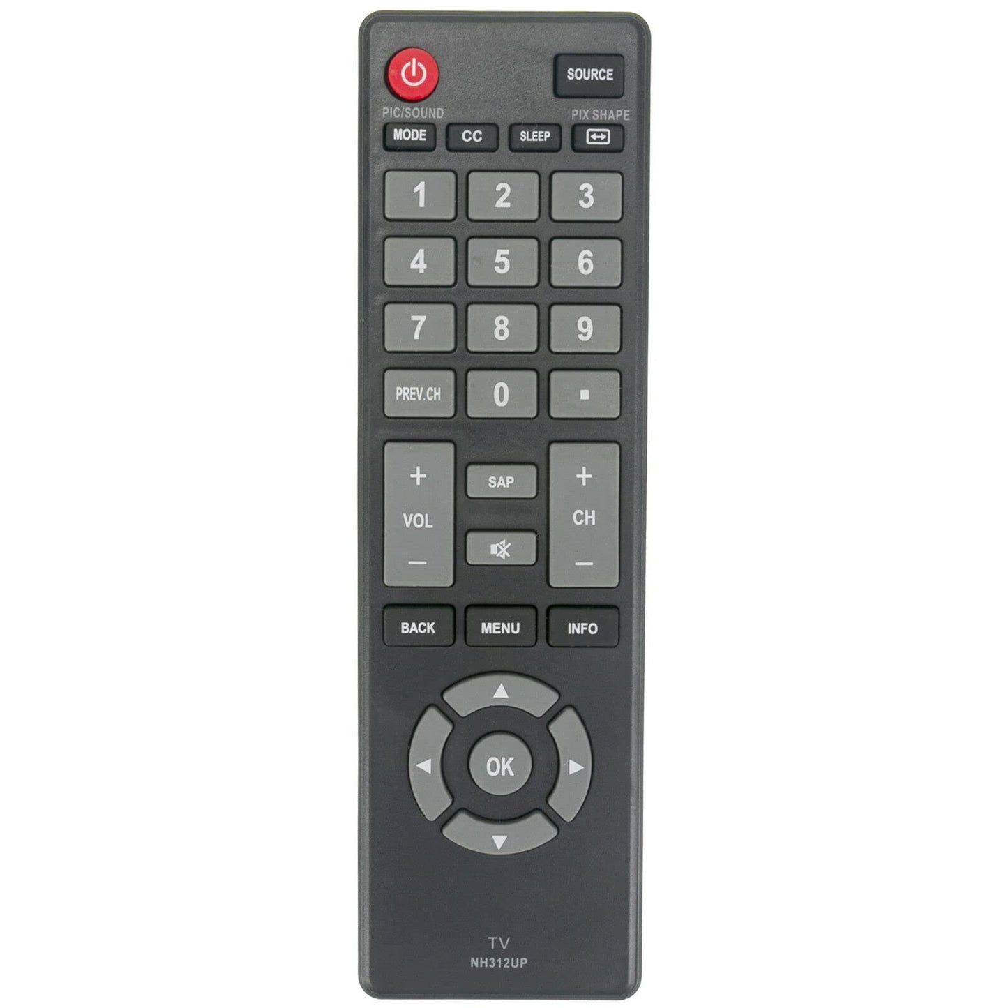 Replaced Remote NH312UP Compatible with Sanyo TV FW40D36F FW43D25F FW50D36F FW32D06F