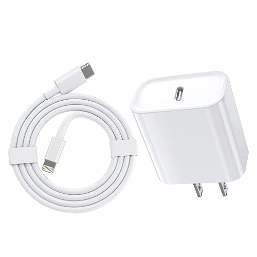 iPhone Fast Charger, 20W[Apple MFi Certified] USB Type C Fast Charging Block Power Delivery Lightning Charger with 3.3ft Lightning Cable for iPhone 13