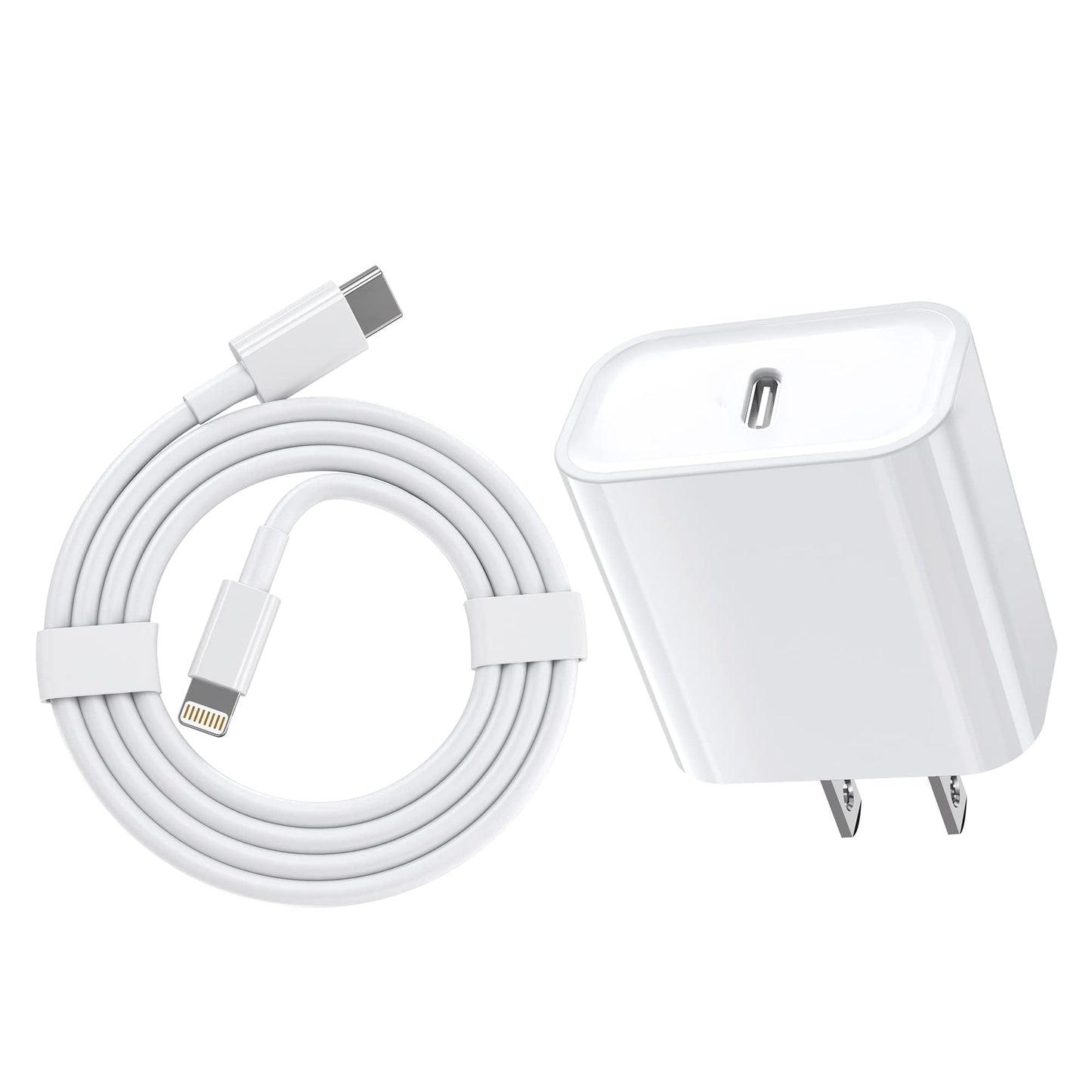 iPhone Fast Charger, 20W[Apple MFi Certified] USB Type C Fast Charging Block Power Delivery Lightning Charger with 3.3ft Lightning Cable for iPhone 13
