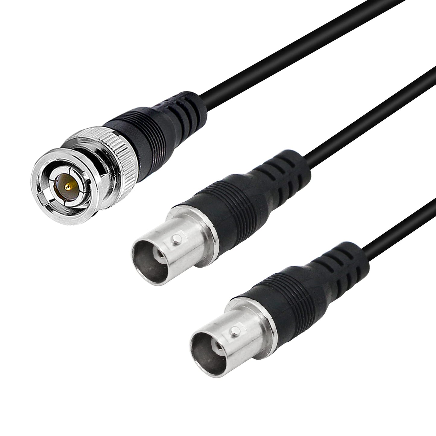 PNGKNYOCN Coaxial Y Splitter Cable - BNC Male to Dual BNC Female Connector Adapter Cable for Cameras and Video Equipment (0.4m)
