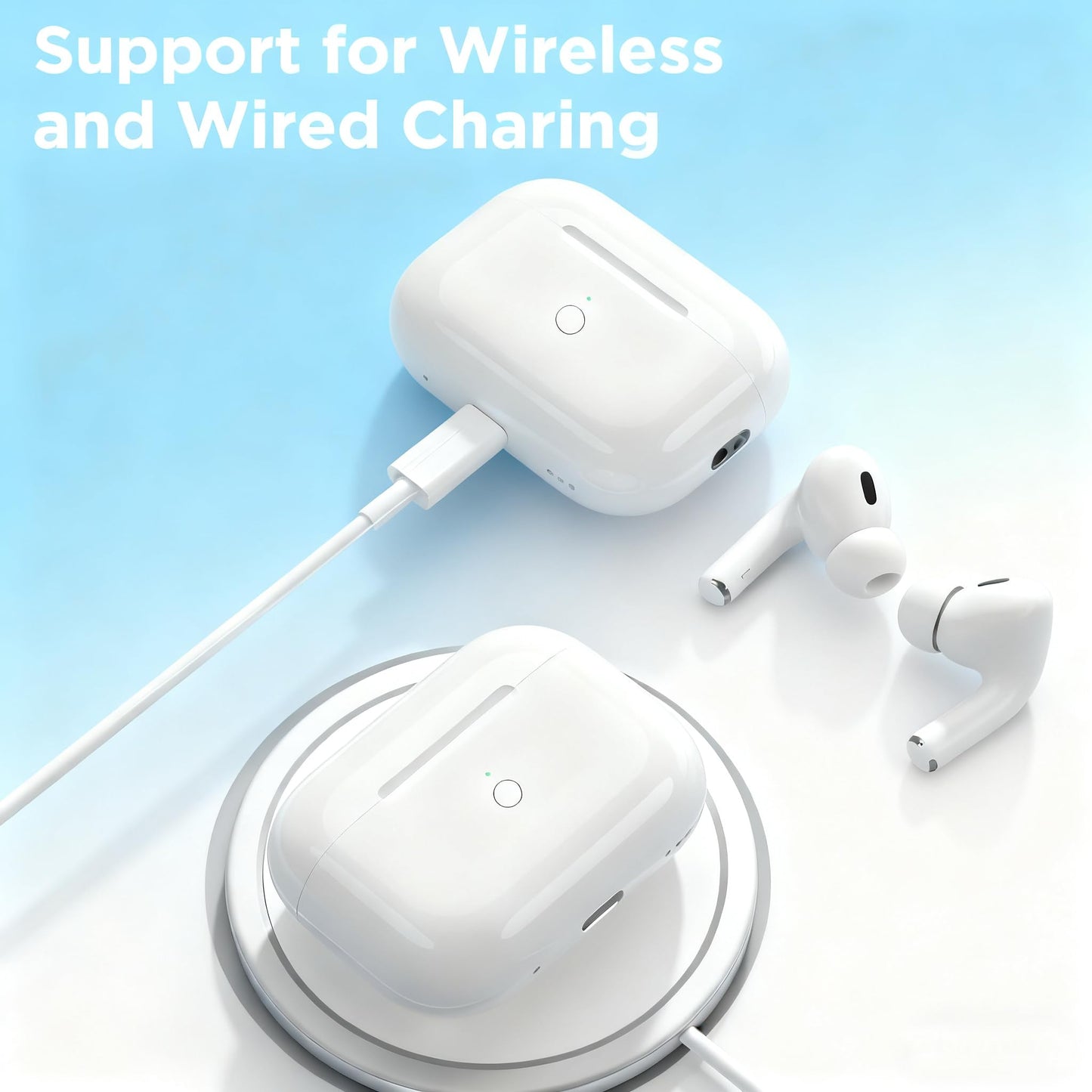 Replacement Charging Case for AirPods pro 2nd & 1st Generatino with L Charging Port, Compatible for AirPod pro 2 & 1 Gen Charging Cases