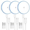 Magnetic Charger 3 Pack 15W Magnetic Wireless Charger Fast Charging Pad Compatible with iPhone 17/16/15/14/13/12 Series & AirPods 4/3/2/Pro Charging