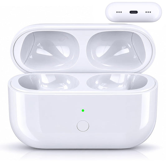 Replacement Charging Case for AirPods Pro (2nd & 1st Gen), Wireless Charging, Fast Pairing, 660mAh Battery,USB-C Charging Port (Earbuds Not Included)