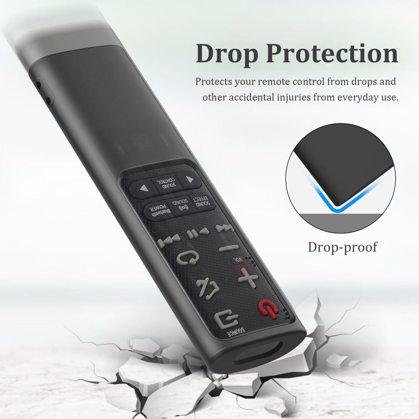 JCMOYUTY Silicone Case Cover for Samsung AH59-02733B AH59-02692E AH59-02692F AH59-02692P AH59-02631A AH59-02632A Soundbar Remote, Black Sleeve