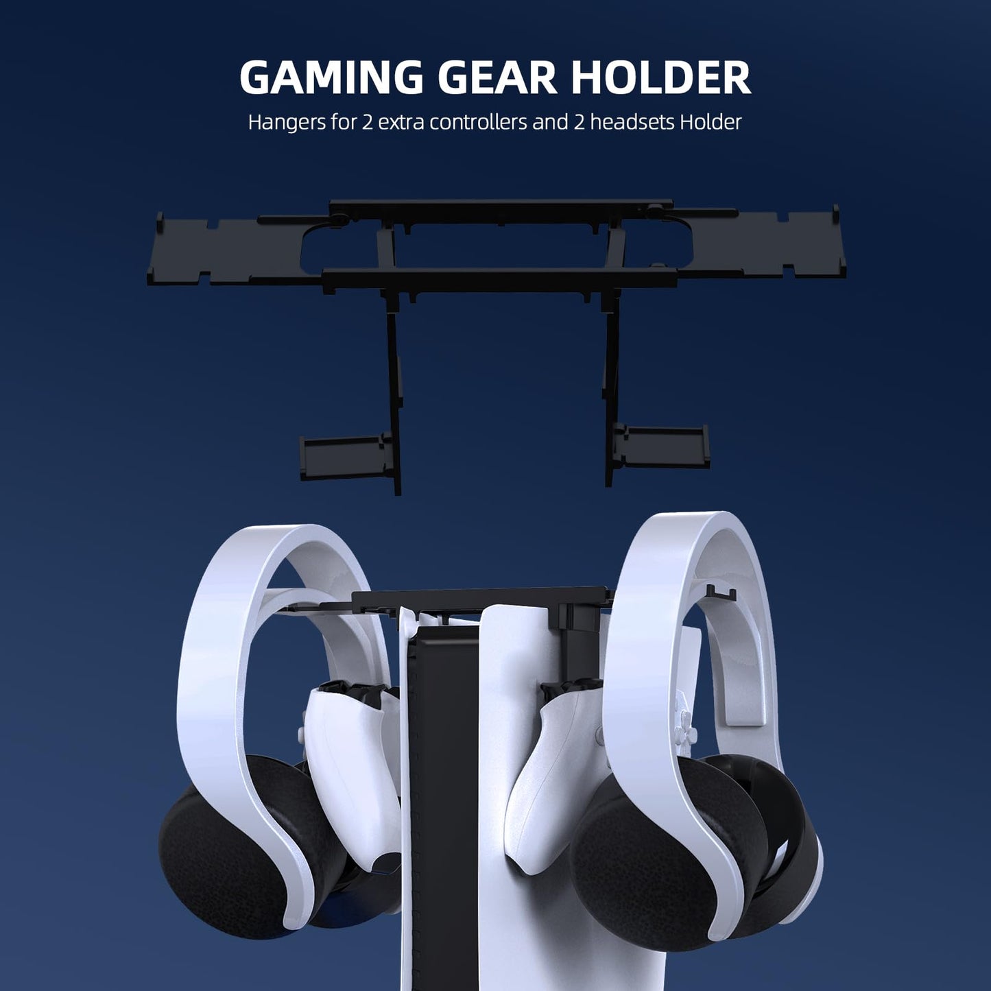 JOYTORN PS5 Vertical Stand with Cooling Fan and Dual Controller Charger Station for PlayStation 5/Slim Console, PS-5 Accessories with Headset