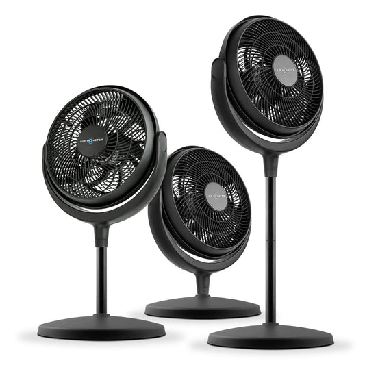 Air Monster 12 Inch Power Stand Fan Circulator, Black