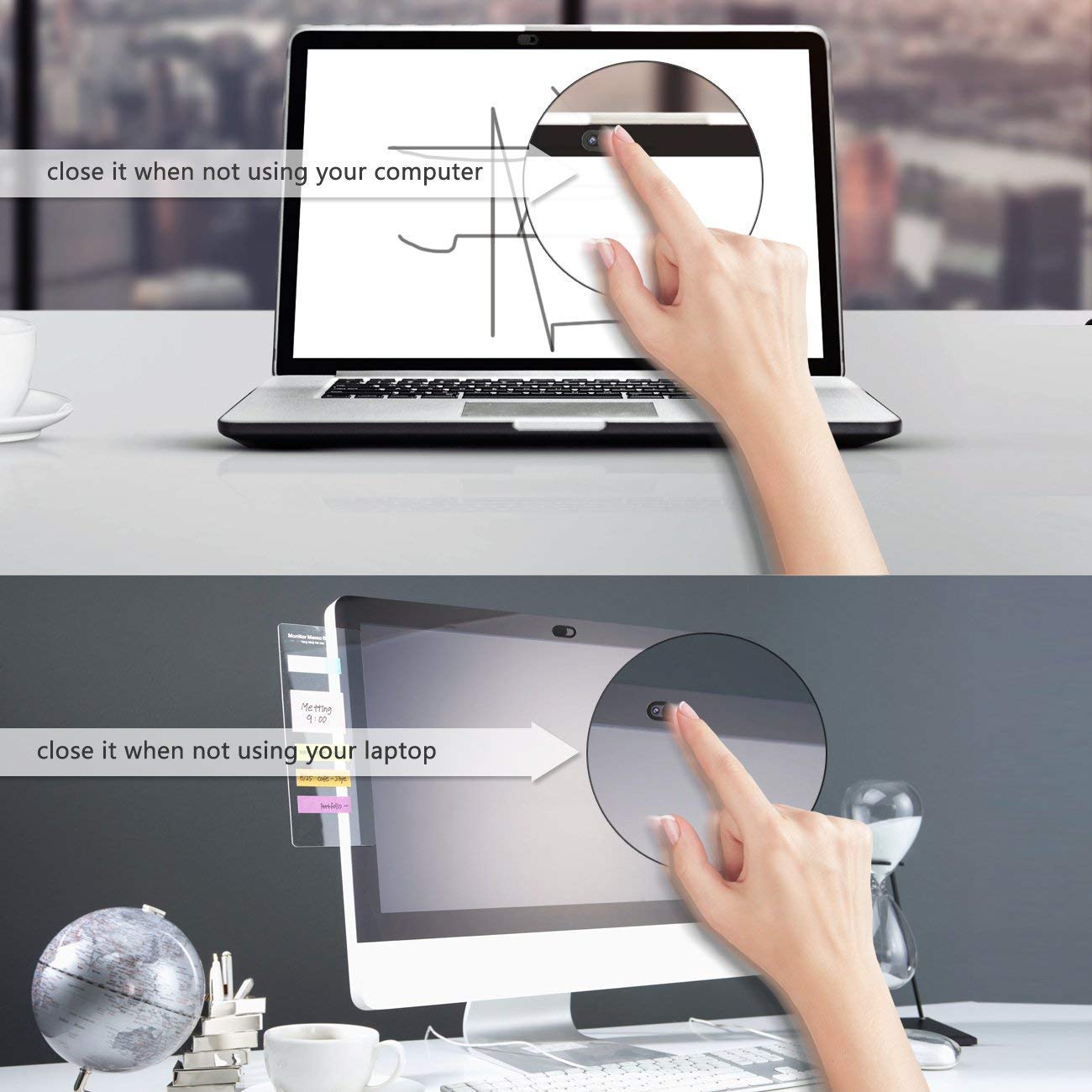 EYSOFT Webcam Cover, Webcam Cover Slide Compatible for Laptop, Desktop, PC, MacBook Pro, iMac, Mac mini, iPad Pro, Smartphone,Protect Your Privacy
