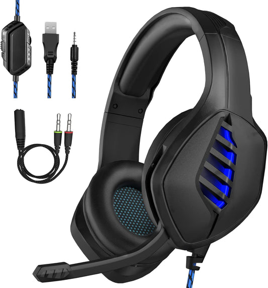 targeal Gaming Headset with Microphone - for PC, PS4, PS5, Xbox One, Xbox Series X|S - 3.5mm Jack Gamer Headphone with Noise Canceling Mic