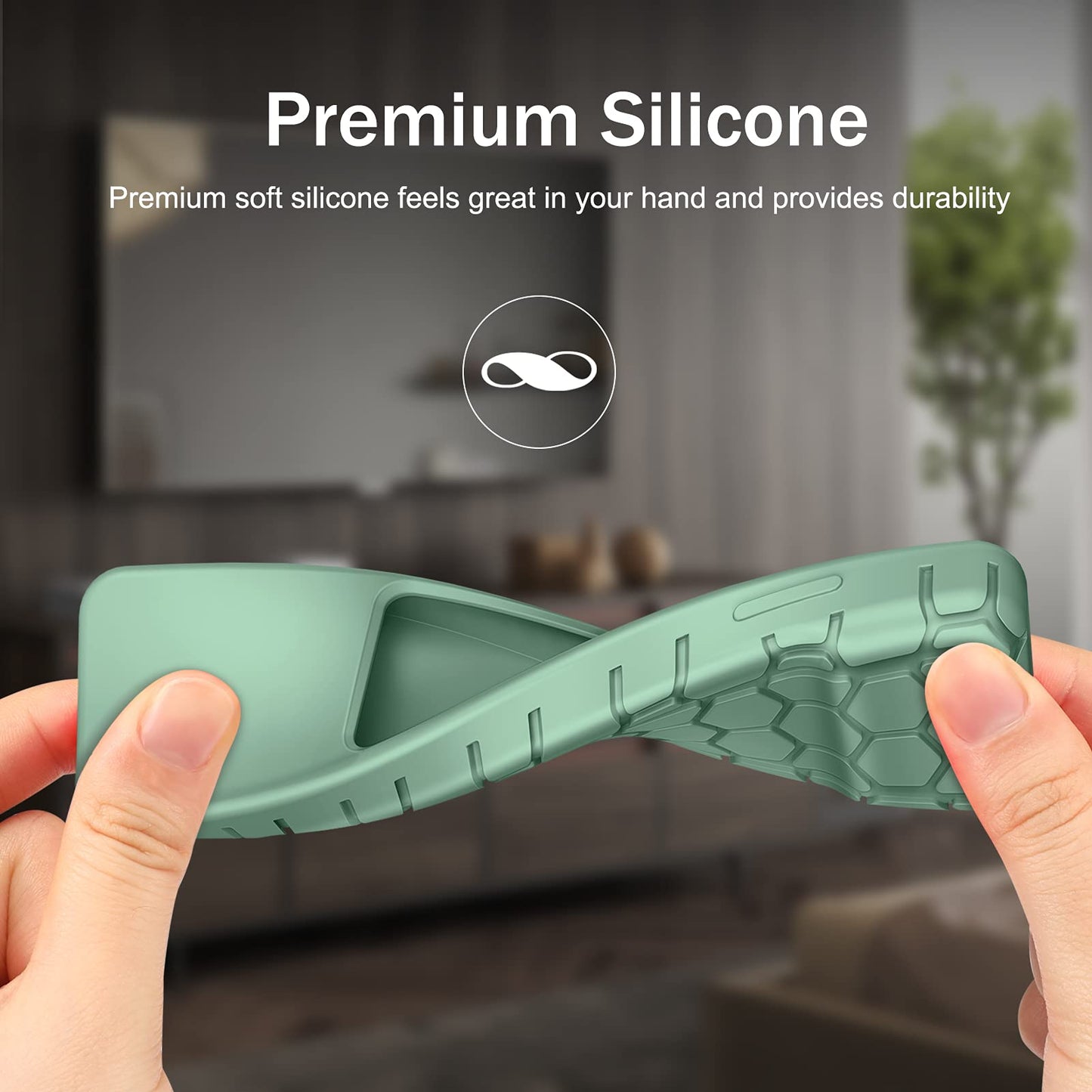 Fintie Protective Case for Apple TV Siri Remote 2021 2022 - Honey Comb Lightweight Anti Slip Shockproof Silicone Cover for Apple TV 4K / HD Siri
