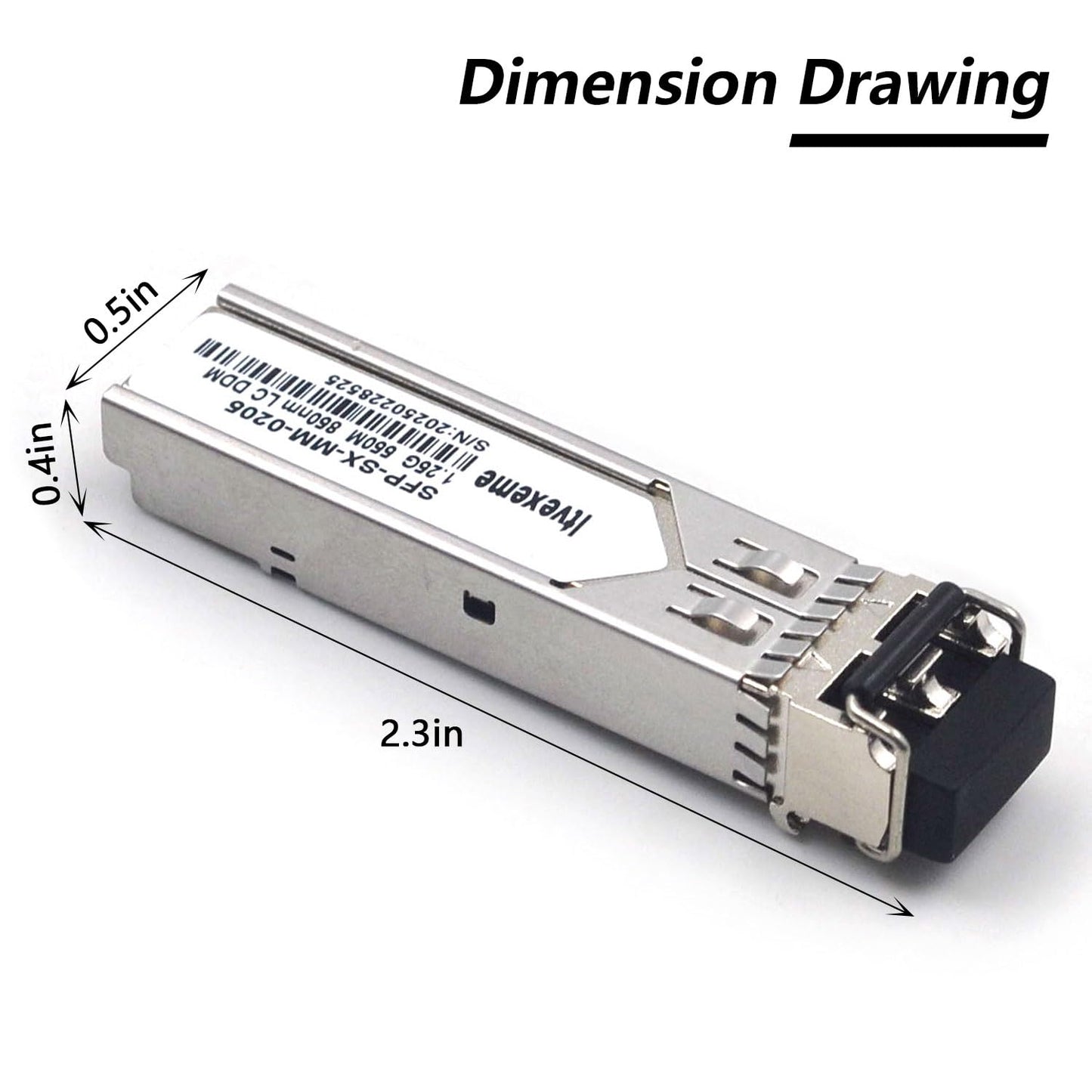 4 Pack 1.25G Multimode SFP LC Module, 1000Base-SX Gigabit Fiber Transceiver, 850nm MMF, 550m, for Router, Network Card, Switch, Firewall etc