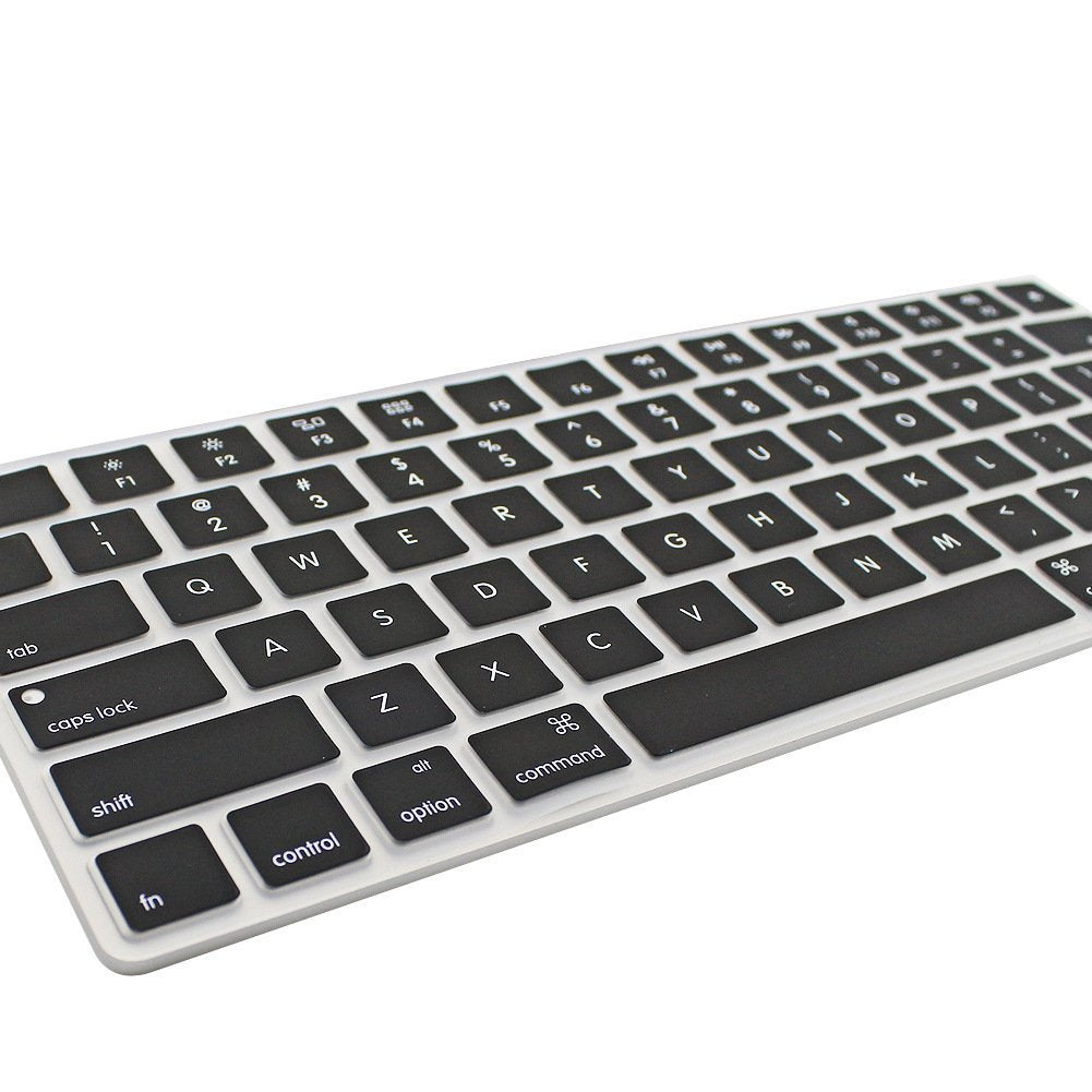 JIFF ® 2 in 1 Bundle - Silicone Soft Skin Protector Covers for Apple Magic Keyboard (MLA22LL/A) with US Layout and MAC Apple Magic Mouse (Black)