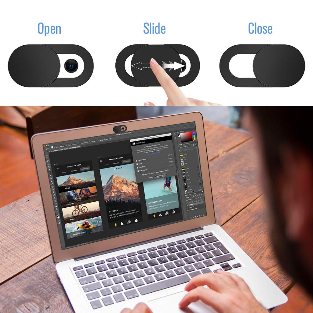 Webcam Cover Slide, [6 - Pack]Ultra-Thin Web Camera Cover for Laptops, PC,Computer and Apple Devices like MacBook,iMac, iPad and iPhone 6/7/8