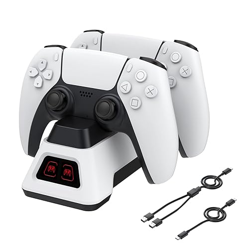 Controller Charger Station for PS5 Dualsense Controllers - PS5 Controller Dock with LED Light - ? Not Include AC Adapter?