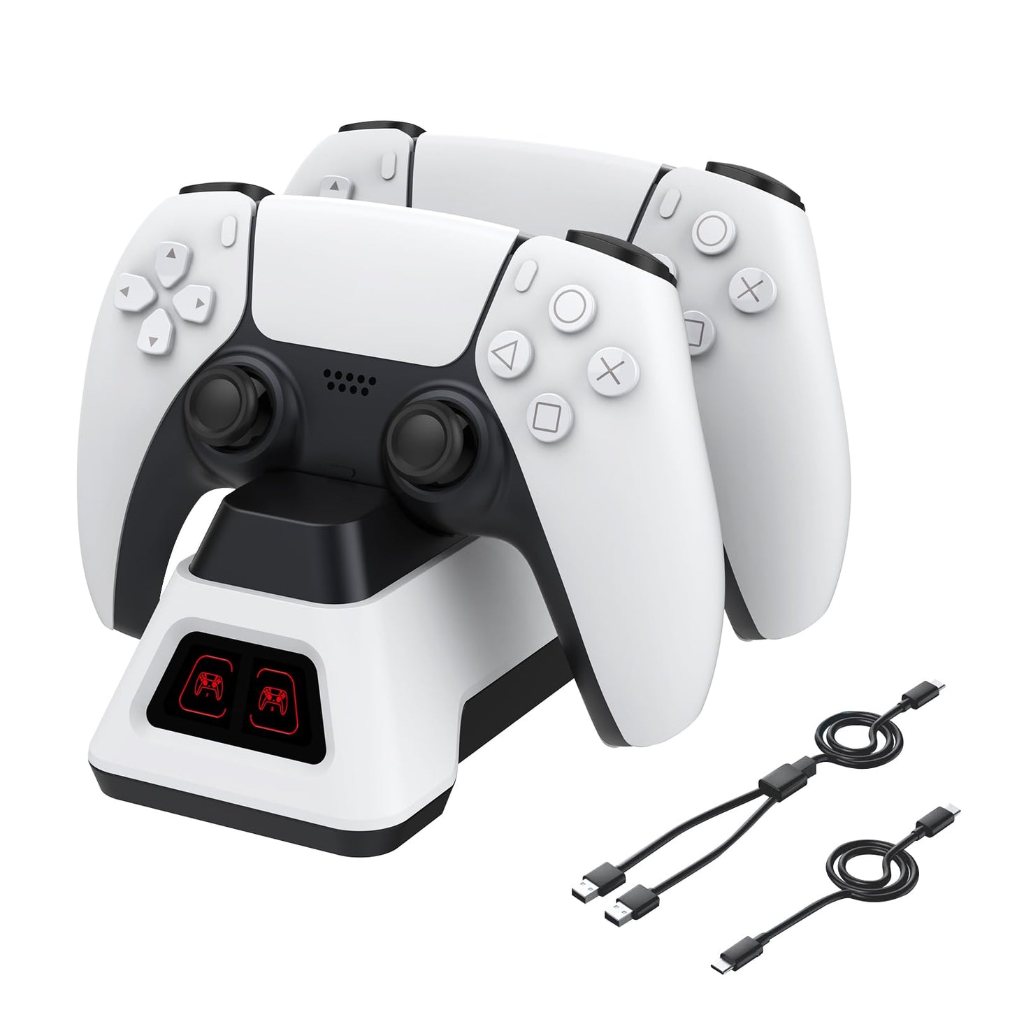 Controller Charger Station for PS5 Dualsense Controllers - PS5 Controller Dock with LED Light - ? Not Include AC Adapter?