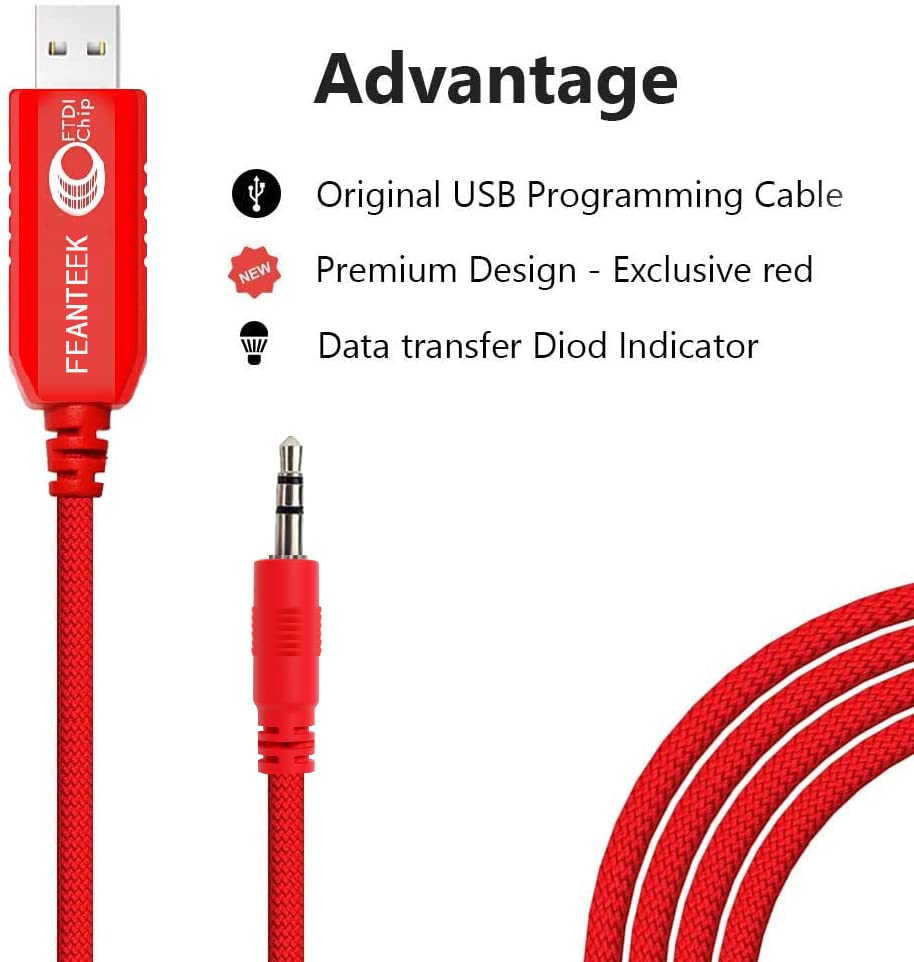 Feanteek USB to AJ2.5 Cable 940-0299A USB Console Cable for APC UPS, APC Management Card AP9630 AP9631 and AP9635(APC Part# 940-0299(1.8m))