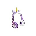 eKids Unicorn Academy Bluetooth Headphones, Wireless Headphones with Microphone Includes Aux Cord, Volume Reduced Kids Foldable Earphones for School…