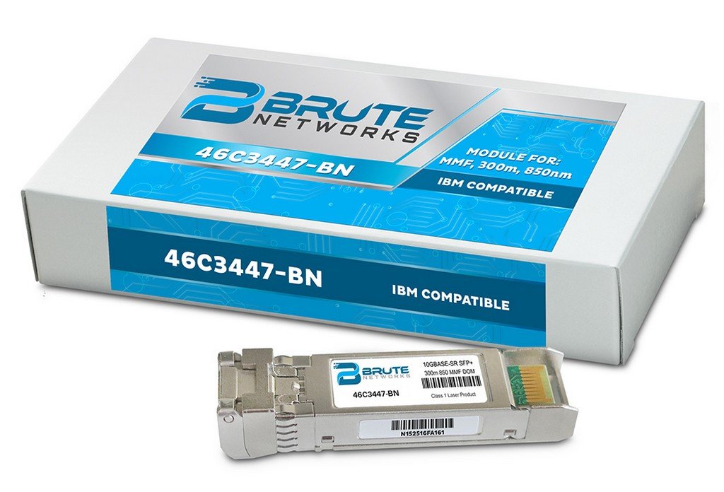 Brute Networks 46C3447-BN - 10GBASE-SR 300m MMF 850nm SFP+ Transceiver (Compatible with OEM PN# 46C3447)