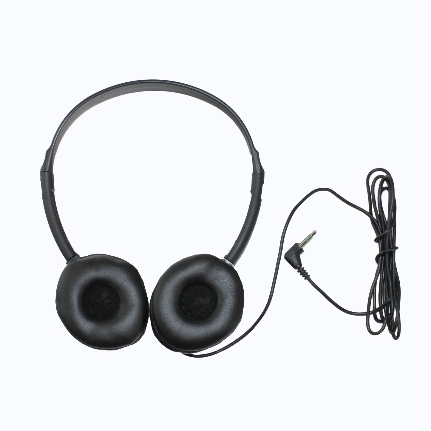 Soundnetic 500 Pack SN313 Classroom Over The Head Stereo Headphones with Leatherette Earpads, Black