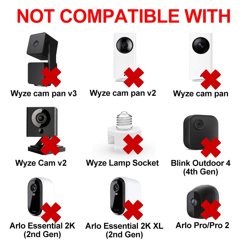 JJMASEE 26FT Power Extension Cable for Wyze Cam V3/V4/OG/V3 Pro, Blink, Arlo Essential, Eufy, KasaCam (Not for Wyze Pan v3), Micro USB(Not Type-c)