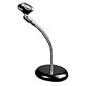 Rockville RDMS6 11.8" Gooseneck Studio Desktop Mic Stand, Weighted Base, Flexible Positioning, Broad Mic Compatibility, Black, for Podcasting and