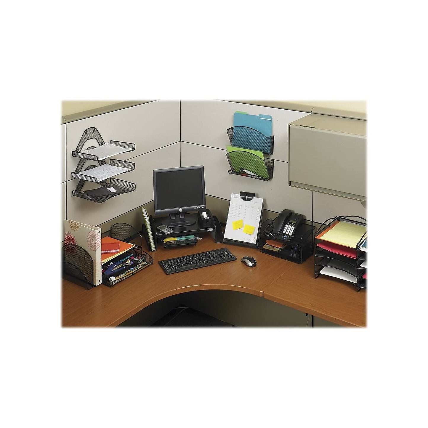 Safco 3603BL Wood Desk Riser, Optimize Supplies and Monitor Heights, Organize Desk and Tables, 8.25 Inch Riser, Black
