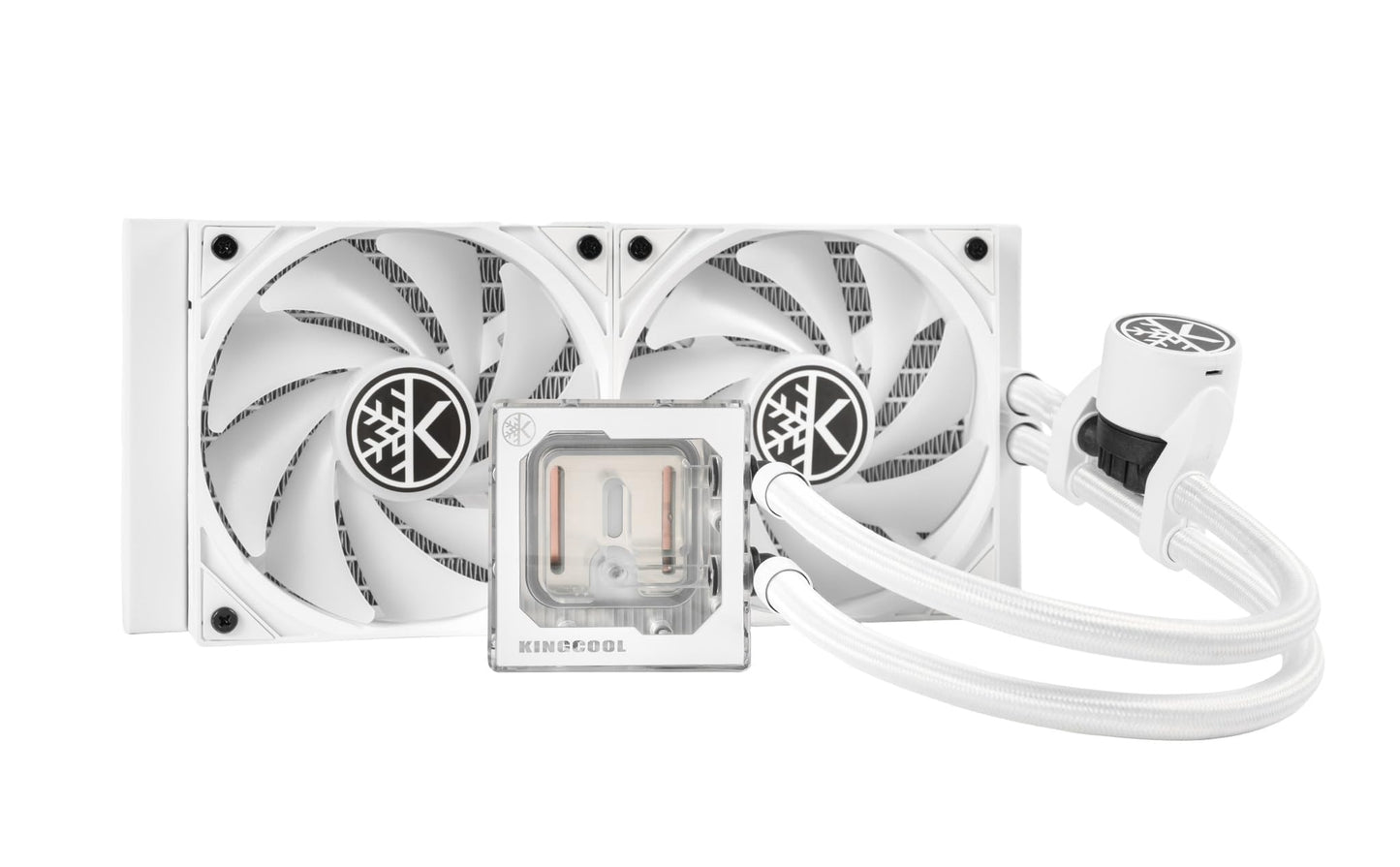 KINGCOOL Pure Flow 240mm AIO CPU Liquid Cooler, Enhanced 4500RPM Pump, Transparent Water Block, 2x120mm ARGB PWM Fans, Aluminum Radiator, Compatible
