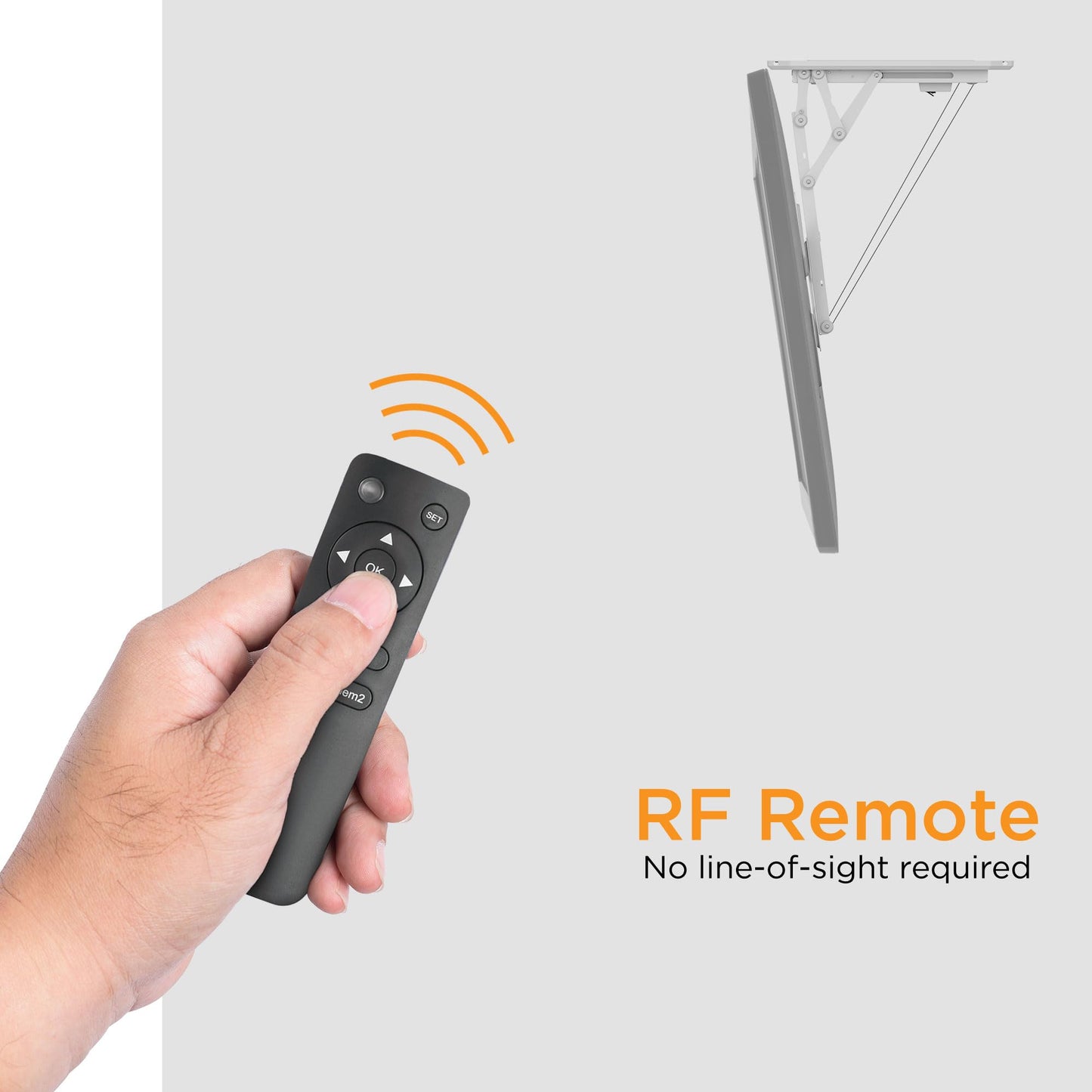 Mount-It! Motorized Ceiling TV Mount with Remote, Electric Flip Down Fold Up Pitched Roof Mount Fits 32, 37, 40, 47, 50 and 55 Inch Flat Screen TVs
