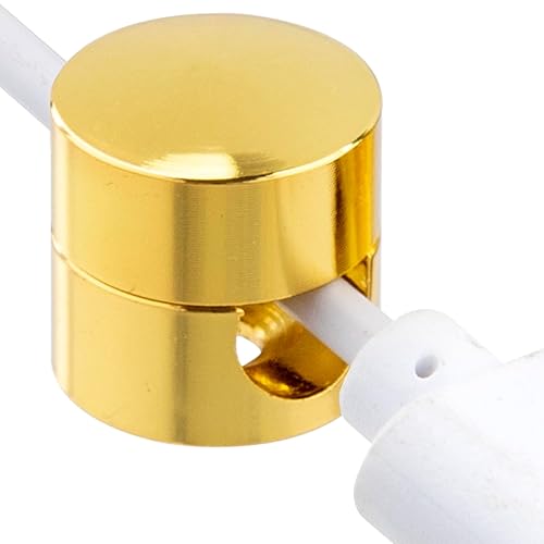 Pndeyo Self-Adhesive Cable Anchors for Desk, Aluminum Phone Cord Holder Clips, Adjustable Round Cable Organizers for Desk Nightstand Walls- Gold