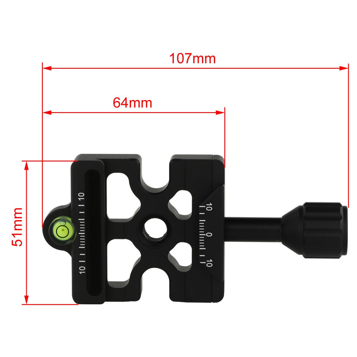 Haoge Female to Male Boss Adapter Convertor with CP-MAS Arca & Manfrotto Compatible Quick Release Clamp for Manfrotto Tripod Ball Head Clamp