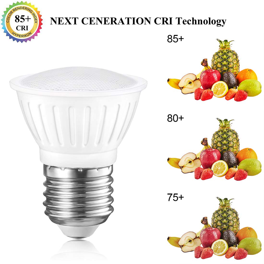 Small frog PAR16 Led Bulb Daylight 7W Replace 65W Halogen Light Bulbs, 700LM E26 Base Dimmable for Indoor and Outdoor Lighting, Pack of 6