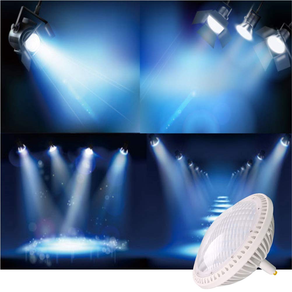 Kapata Par64 LED Bulb Dimmable Daylight White 6000K MFL Medium Angle 4200LM 500W Halogen Equivalent 120V GX16D Socket, Pack of 1