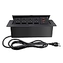 Pop Up Outlet;Pop up Power Strip; Embedded countertop;6.5 Feet 16AWG UL Cable 4 AC Outlets Max Power 1875w USB C PD 20W Fast Charging Used for Home