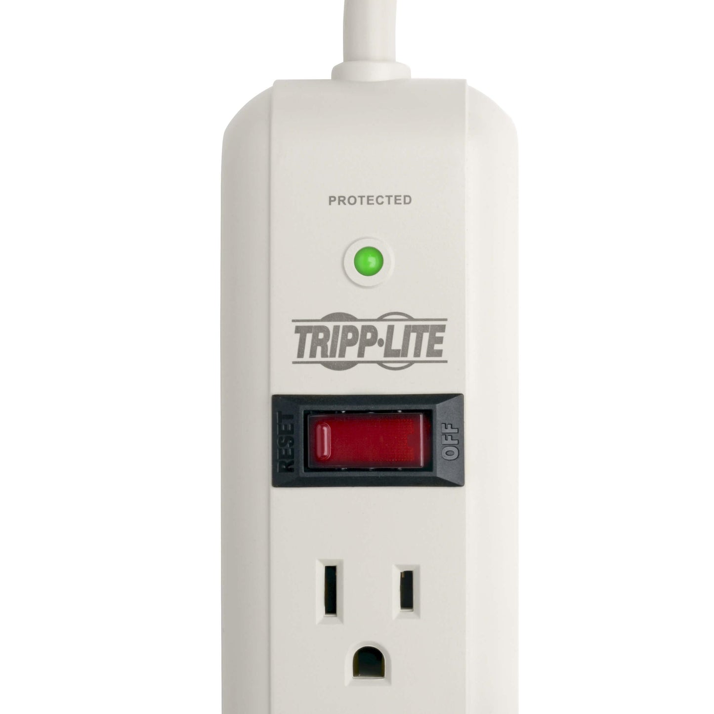 Tripp Lite Protect It! Surge Protector, 7 AC Outlets, 25 ft Cord, 1,080 J, Light Gray