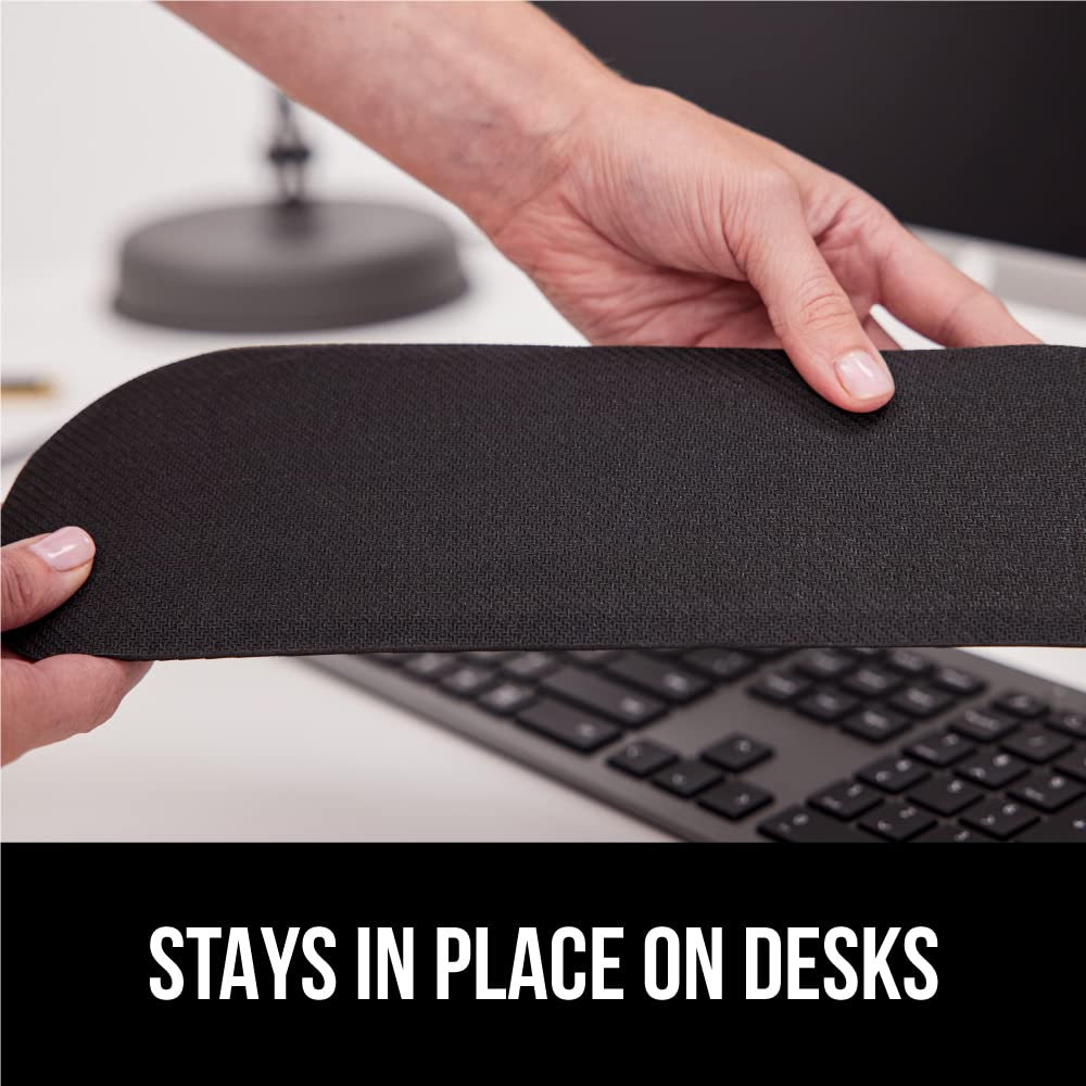 GORILLA GRIP Silky Memory Foam Wrist Rest for Computer Keyboard, Mouse, Ergonomic Design for Typing Pain Relief, Desk Pads Support Hand and Arm