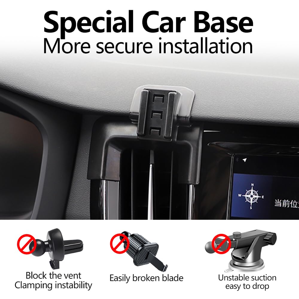 JIEZMO Car Magnetic Phone Mount for Volvo S60 2019-2026 and Volvo V60 2019-2026 Auto Interior Accessories Cellphone Holder Mobile Cradle Cell Phones