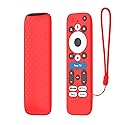 LEFXMOPHY Silicone Cover for onn Google TV 4K Pro Streaming Device (2024) Android TV Box Remote Protective Case - Red