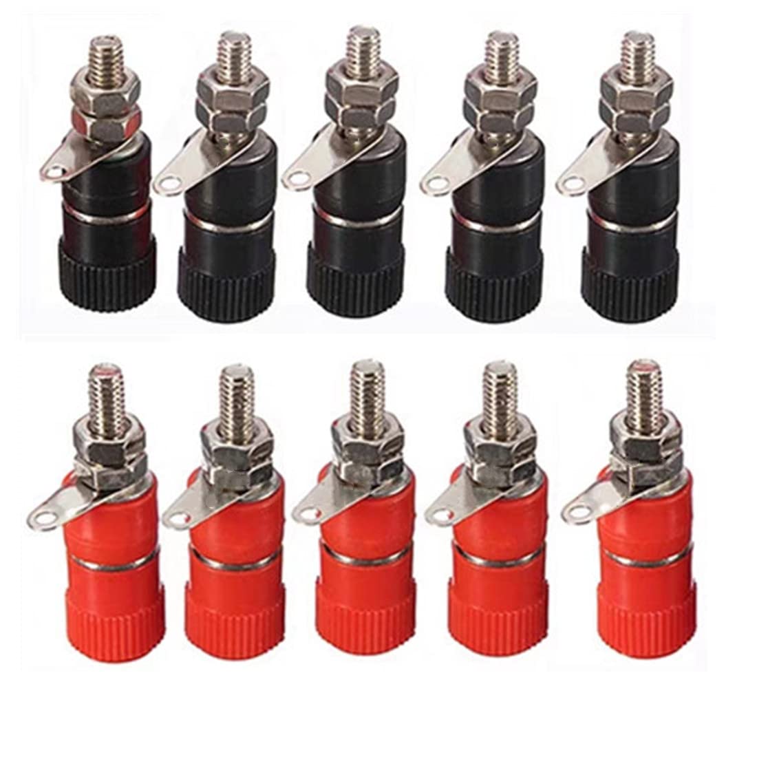 bnafes 10 PCS Binding Posts Terminals 4mm Banana Plug Socket 4mm Amplifier Terminal Connector for Arduino
