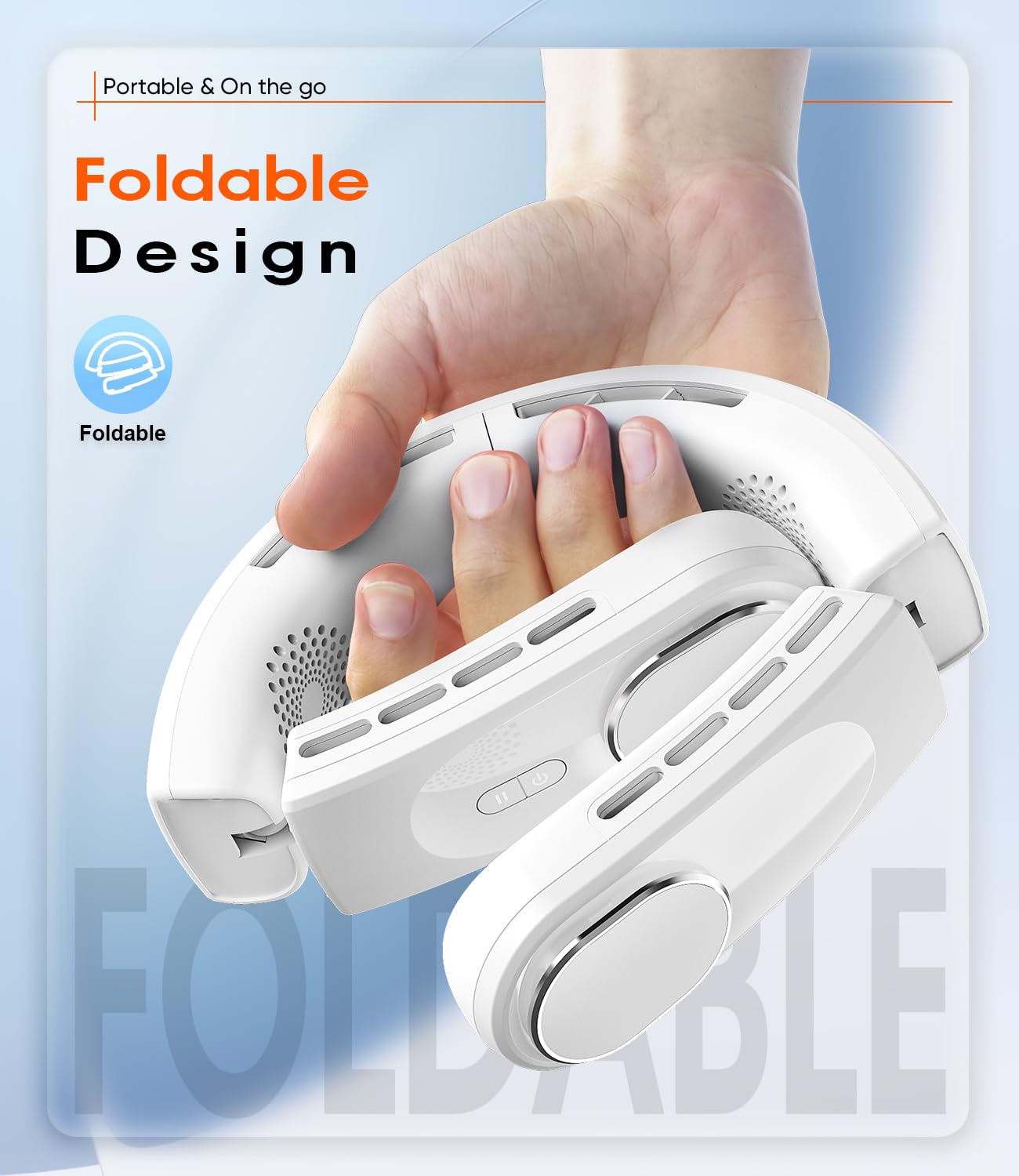 ChillGo Neck Fan, 4 Turbo Foldable Portable Fans - Personal Bladeless Fan