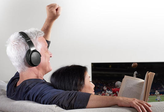 Sharper Image TV Wireless Headphones Silver