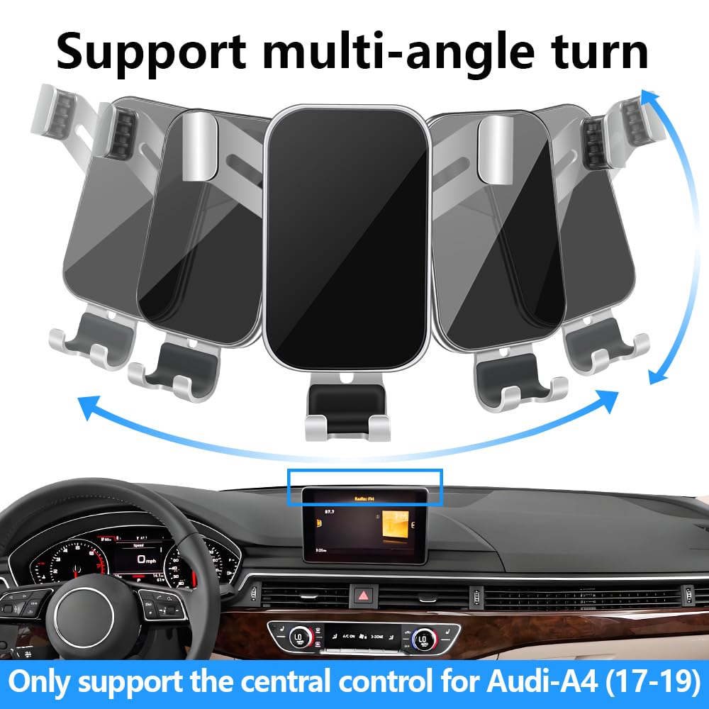 LUNQIN Car Phone Holder for 2017 2018 2019 Audi A4 Premium and 2018-2019 Audi A5 & 2018-2020 Q5 Premium[ 7 inch Screen ] Auto Interior Accessories