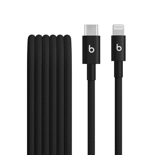 Beats USB-C to Lightning Woven Cable Fast Charging Durable/Tangle-Free Compatible Charger for Apple Devices w Lightning Ports (1.5 m, 5 ft) - Bolt…