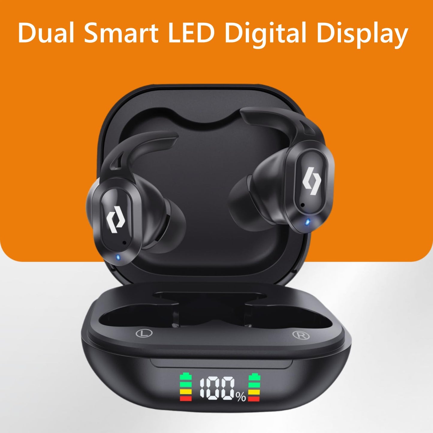 Bluetooth Earbuds Wireless Ear buds Wireless Charging Case Waterproof Headphones Built in Microphone Stereo Bass 64H Playback LED Power Display…
