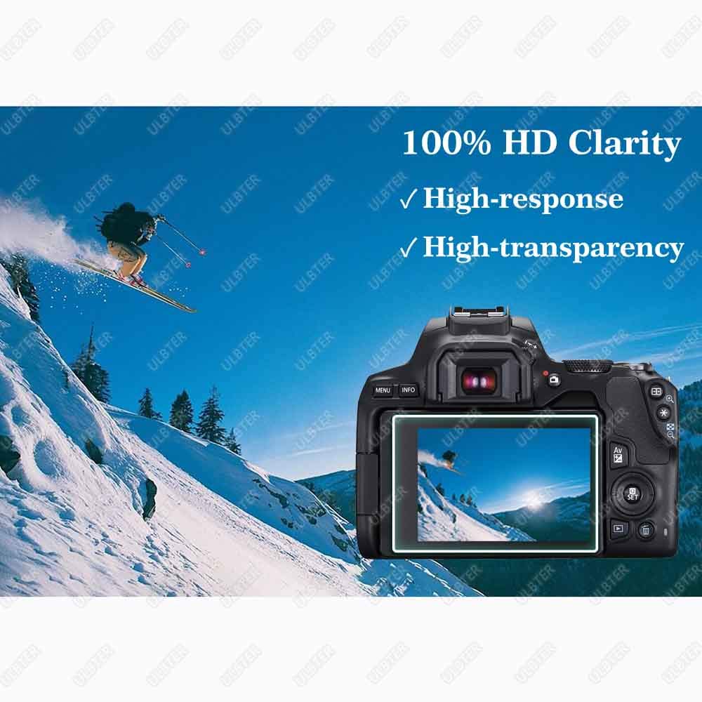 ULBTER Screen Protector for Canon EOS Rebel SL3 / 250D Camera & Hot Shoe Cover, [2+3Pack] 0.3mm 9H Hardness Tempered Glass Flim Anti-Scrach